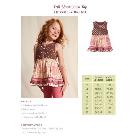 Matilda Jane Full Bloom Sara top - size 8